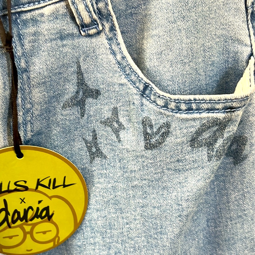 ✨🆕BNWT!SOLD OUT!Dolls Kill X Daria Wide Legged Jeans! Sz Small!NEVER WORN!RARE✨ - Picture 6 of 16